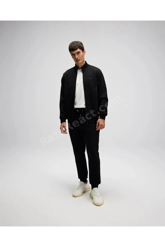 Erkek Fermuarlı Sweat EM545-BK