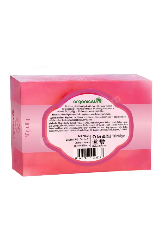 Doğal Gül Sabunu 140 Gr Tüm Cilt Tipleri İçin Onarıcı Besleyici Natural