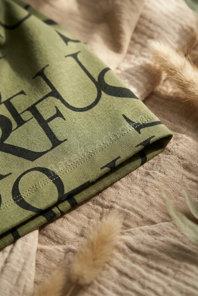 Unisex Siyah Yeşil Tipografik Desenli Pamuklu Slouchy Bere Şapka - Modern Sokak Stili Tasarım 2-4 Ya
