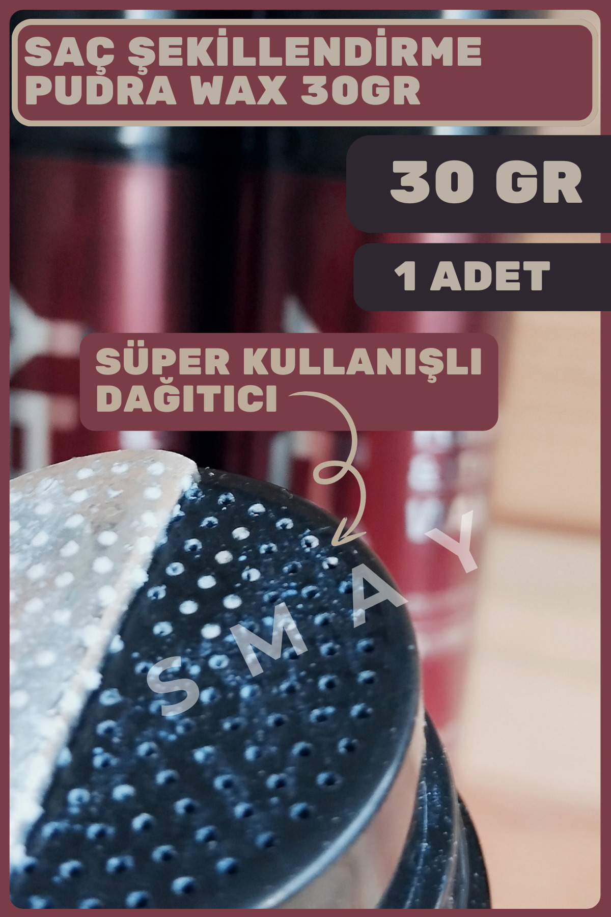 Saç Şekillendirme Pudra Wax 30GR,Wax Saç Pudrası,Saç Şekillendirici Toz Pudra,Şekillendirici Saç