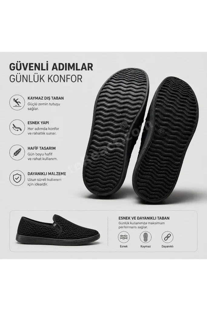 CRYB Günlük Rahat Hafif Fileli Unisex Spor Ayakkabı – Kaymaz Taban Slip-On