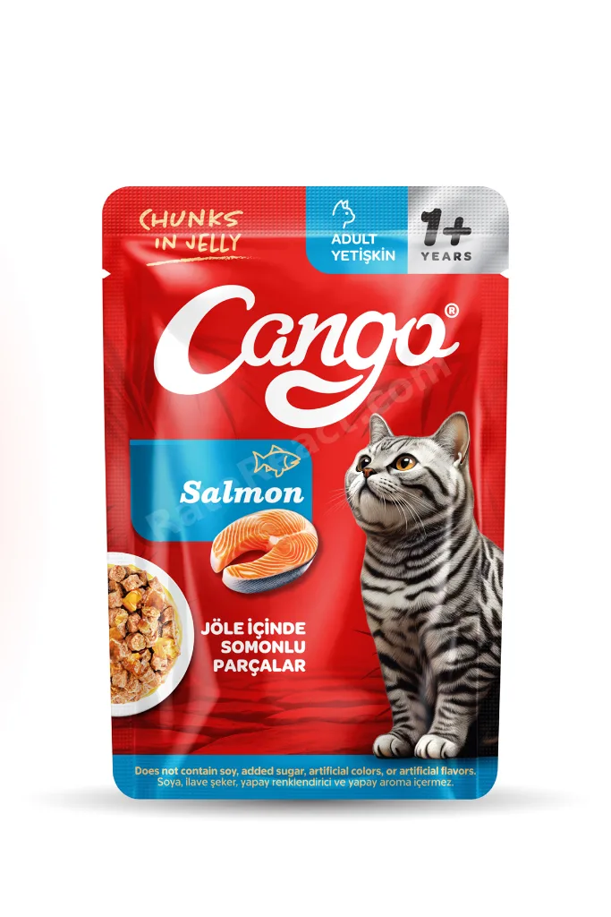 Yaş Yetişkin Kedi Maması Somonlu 80 GR 24 Adet