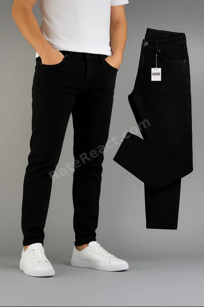 Erkek Siyah Slim Fit Likralı Kot Pantolon