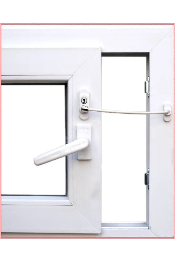 Anahtarlı Halatlı Pvc Kapı Pencere Emniyet Kilidi (5311) IEGRS4-MRS45