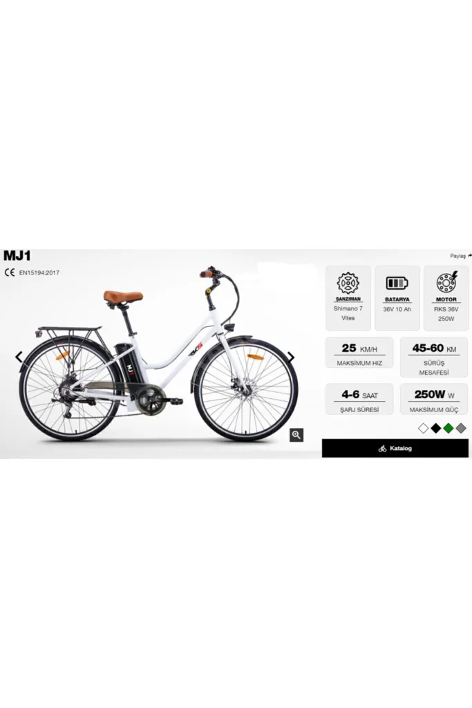 Rks Mj1 Elektrikli Bisiklet - Gri