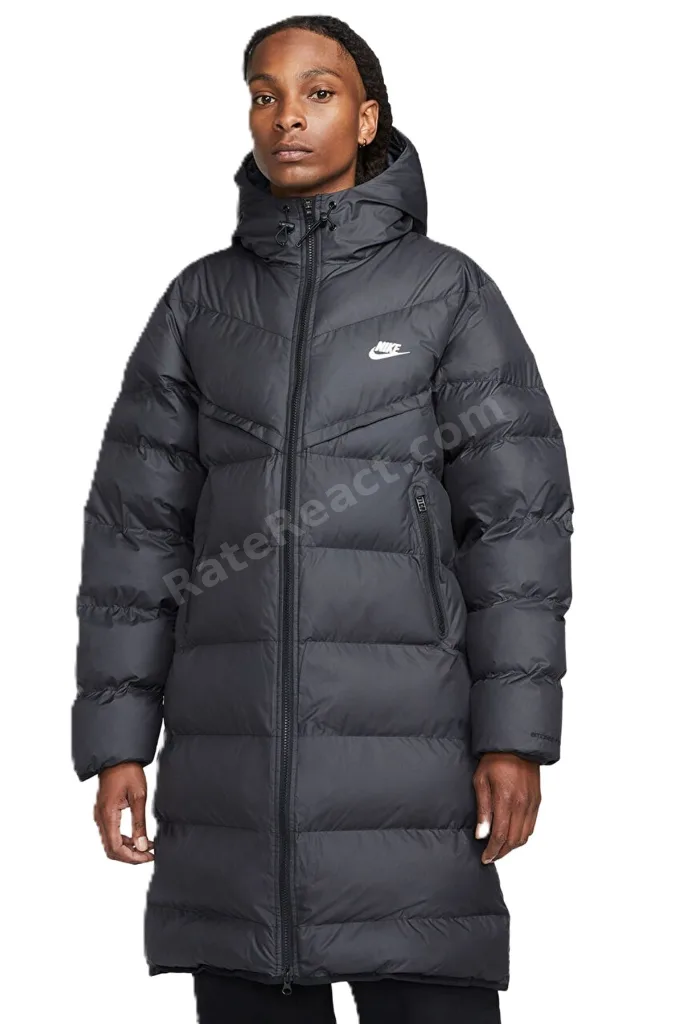 Stormfit Windrunner Primaloft Synthetic Fit Parka Rahat Kalıp Sabit Kapüşonlu Erkek Parka Siya