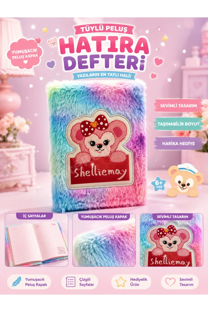 NOT DEFTERİ - PELUŞ HATIRA DEFTERİ
