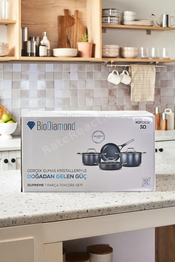 Biodiamond Supreme İndüksiyon Tabanlı 7 Parça Tencere Seti