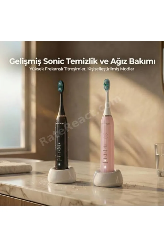 TTKTEKNOLOJİ NTL-TB-01EB OTOMATİK, ŞARJLI SONİK DİŞ FIRÇASI, SİYAH, 60° HAREKETLİ BAŞLIK TTKTEKNOLOJ