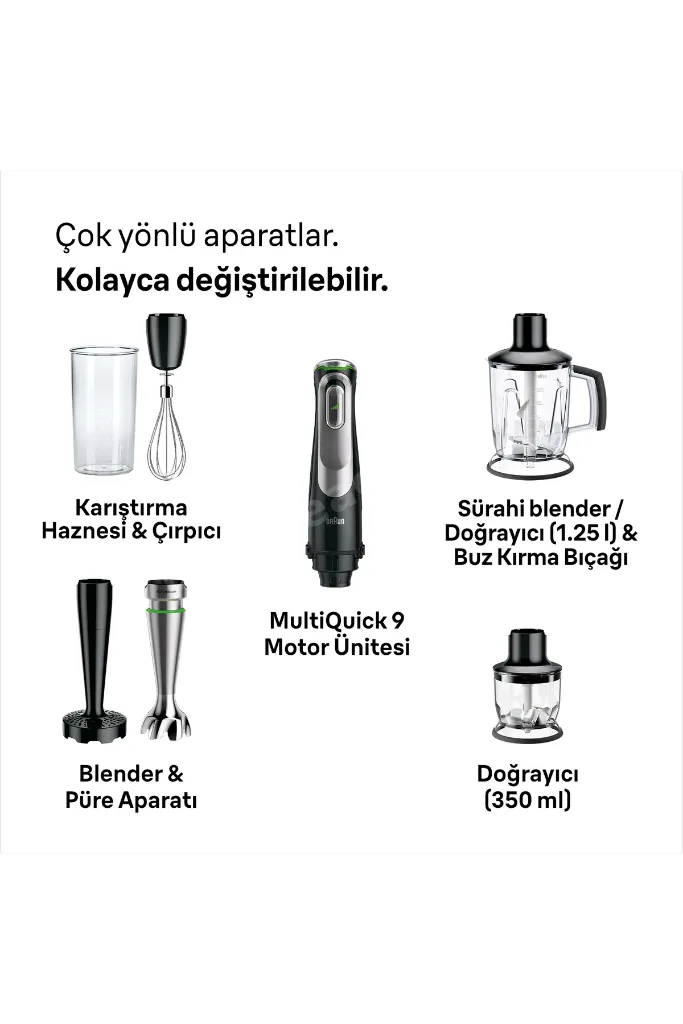 Multiquick 9 Mq 9147x El Blenderi 1200 Watt Paslanmaz Çelik