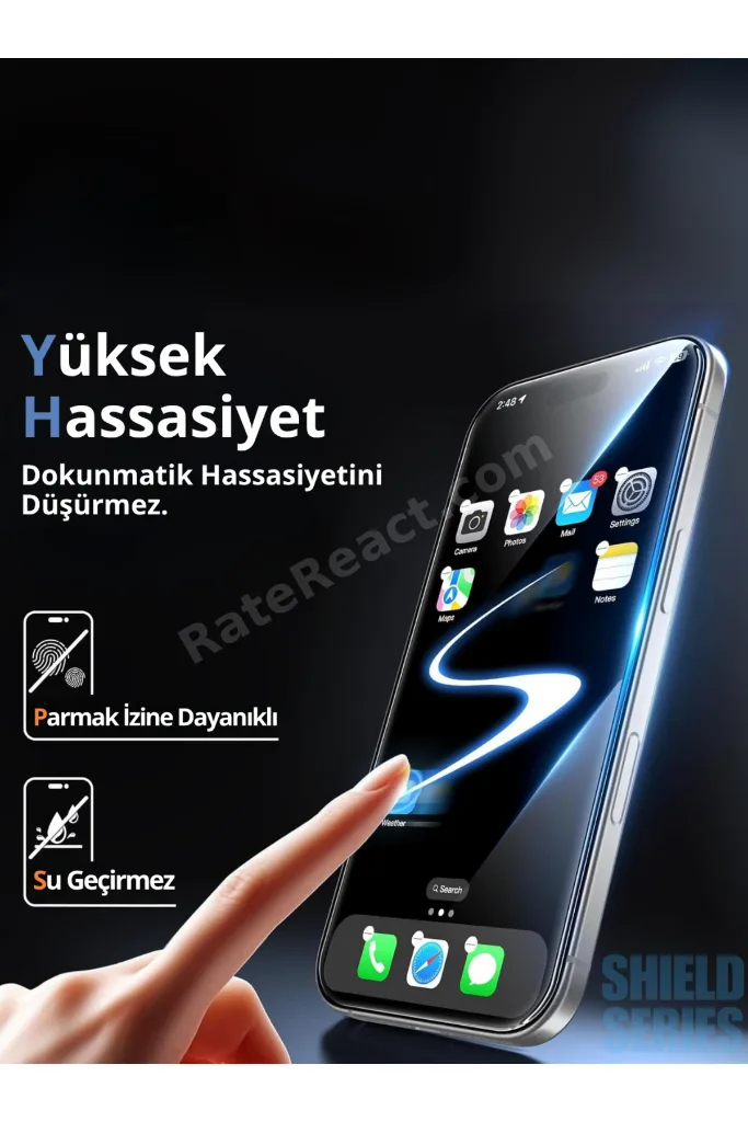 [Shield Hayalet] iPhone 17 Pro Uyumlu Hayalet ESD Anti-Statik Temperli Cam Ekran Koruyucu