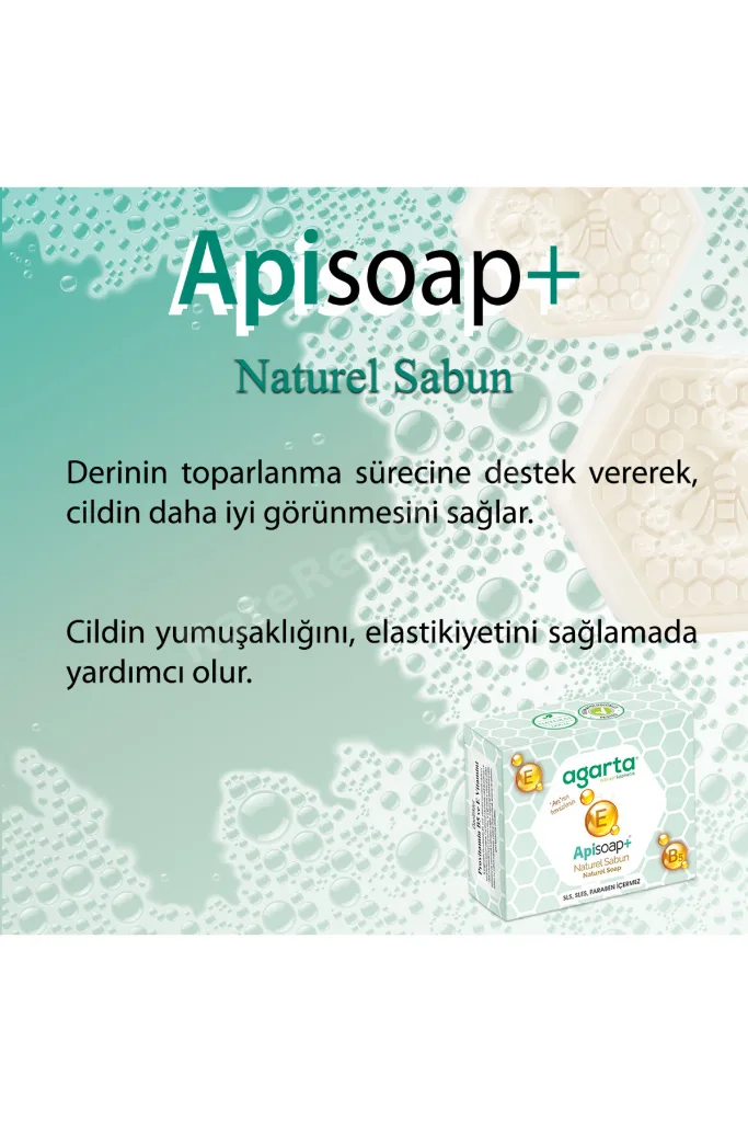 Apisoap Plus Doğal El Yapımı Yüz ve Vücut Sabunu B5 ve E Vitaminli