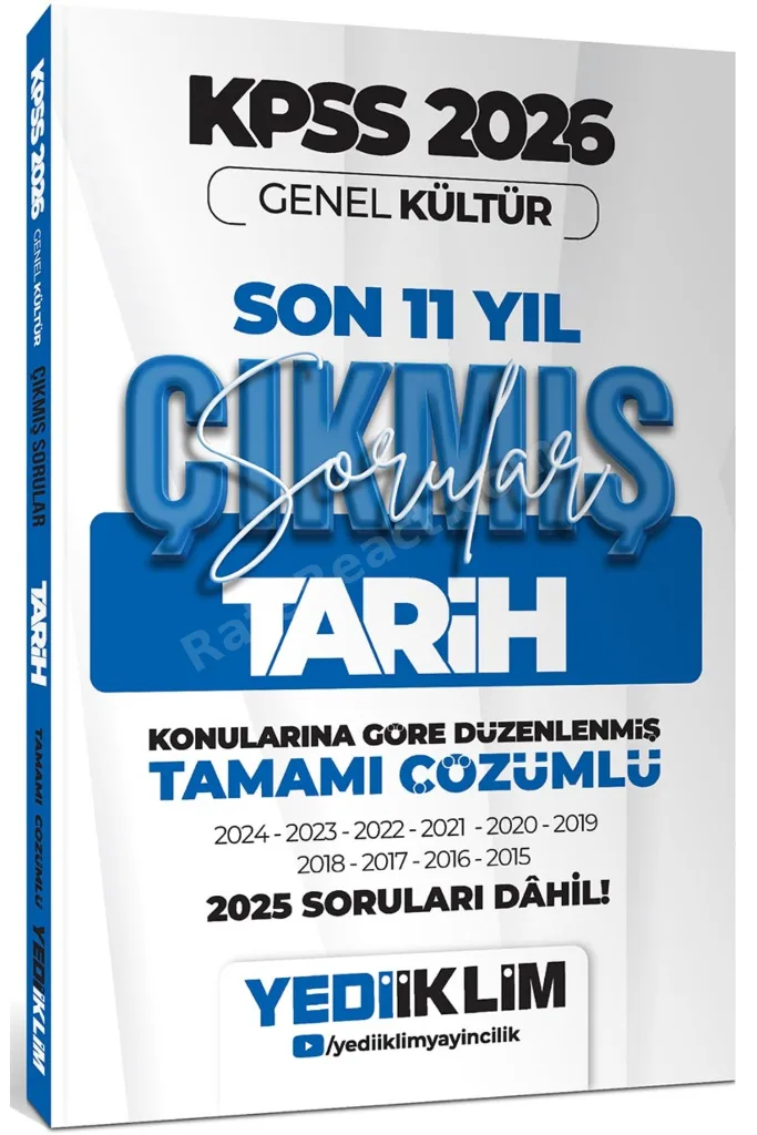 2026 KPSS GY-GK Lisans Konularına Göre Tamamı Çözümlü Son 11 Yıl Çıkmış Sorular Seti 5 Kitap