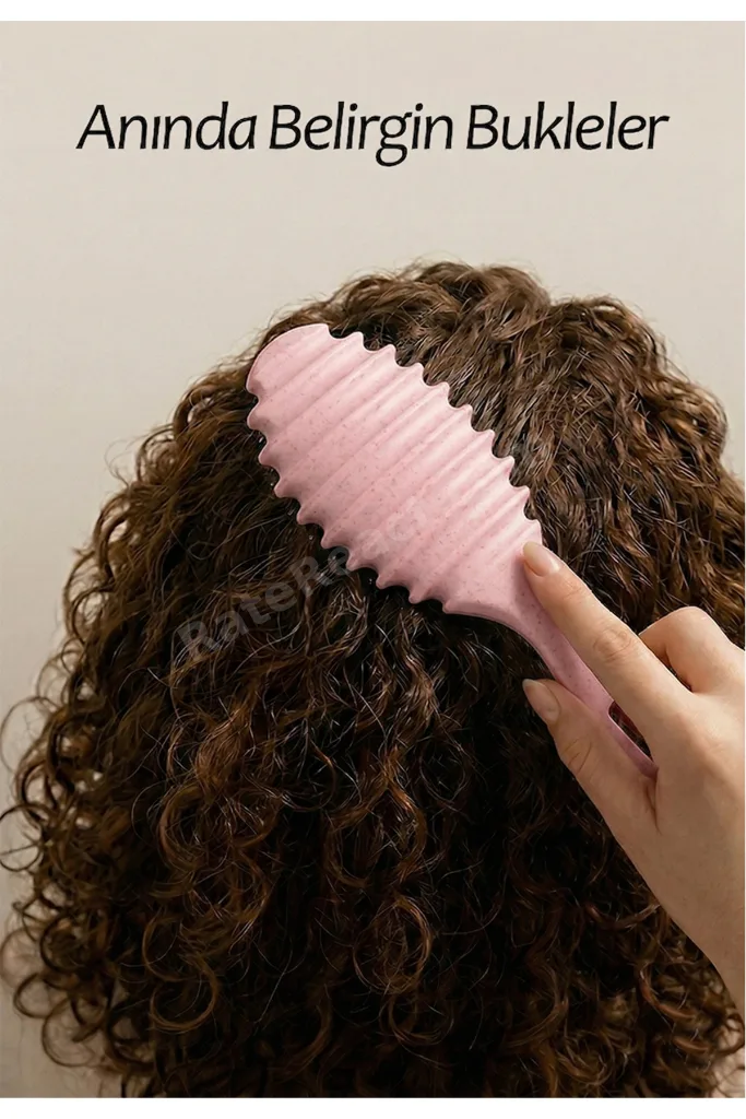 Magical Curl Saç Fırçası - Kıvırcık Tarağı Pembe