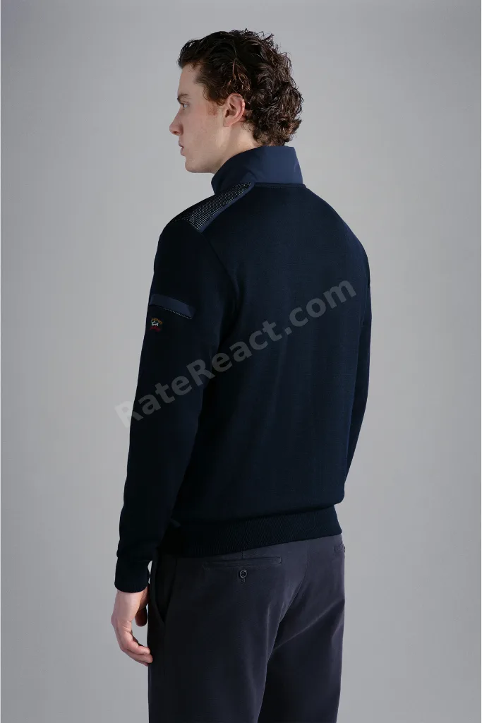MEN'S ZIPPED PULLOVER C.W. WOOL