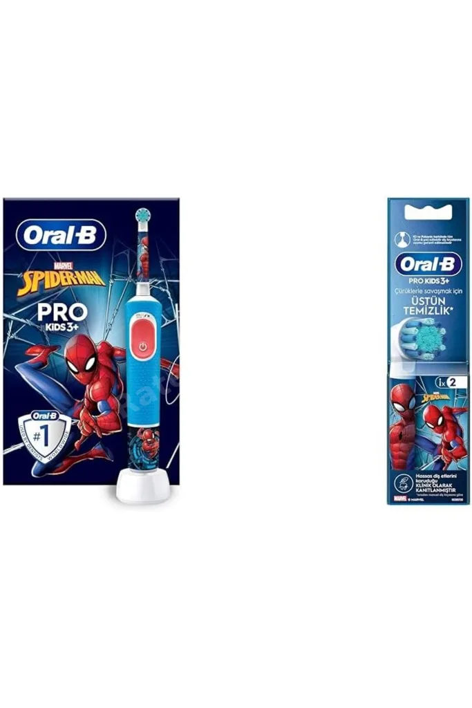 TTKTEKNOLOJİ Oral-B Çocuk Şarjlı/Elektrikli Diş Fırçası D103 + Oral-B Çocuk İçin Şarjlı Diş Fırçası
