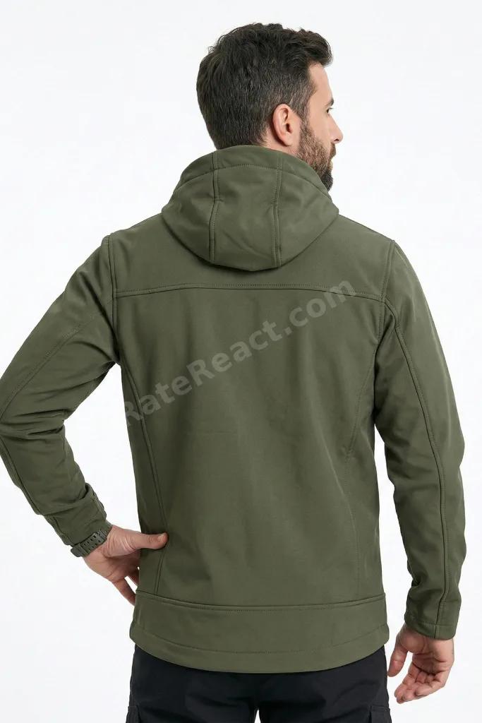Erkek Mont İçi Polarlı Softshell Mont Su ve Rüzğar Geçirmez Kapüşonlu Spor Mont