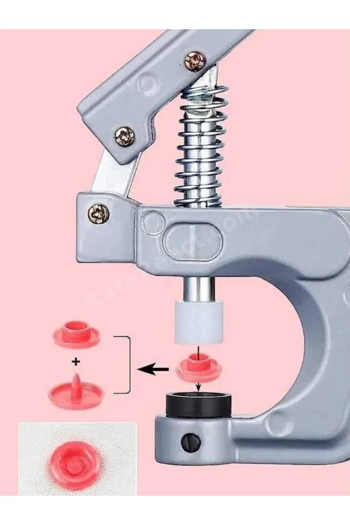 Kaliteli T5=12,4 Mmdikişsiz Çıtçıt Seti, 15 Renk X 10 Takım= 150 Adet, Plastik Çıt Çıt Seti