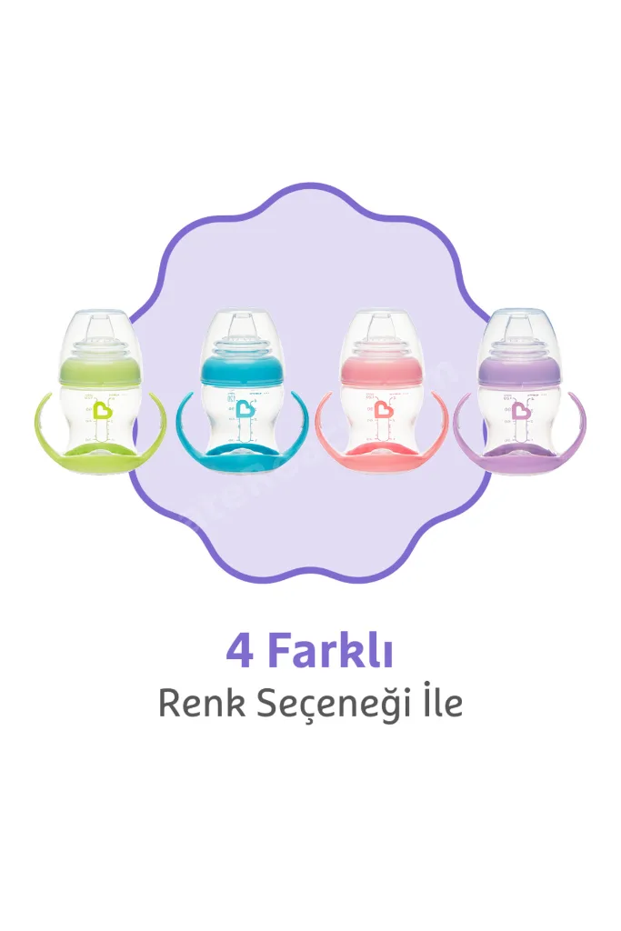 Duyarlı Geçiş Bardağı | 4 Ay+ | 118 ml | Sızdırmaz & Ergonomik Kulplu | Mor