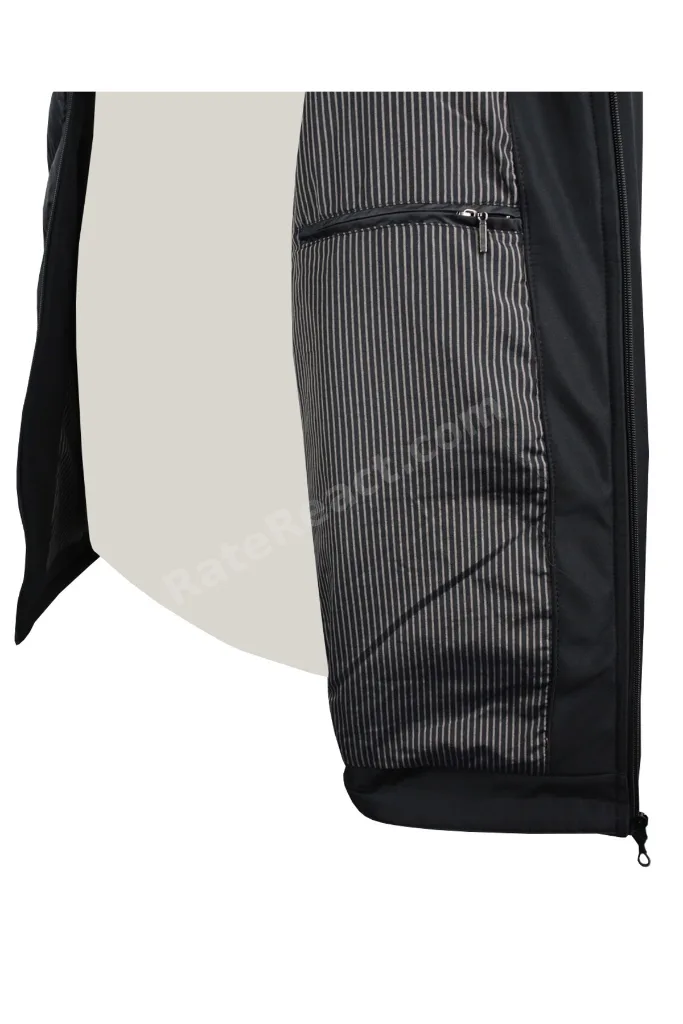 Büyük Beden Dolgulu Softshell Mont Siyah