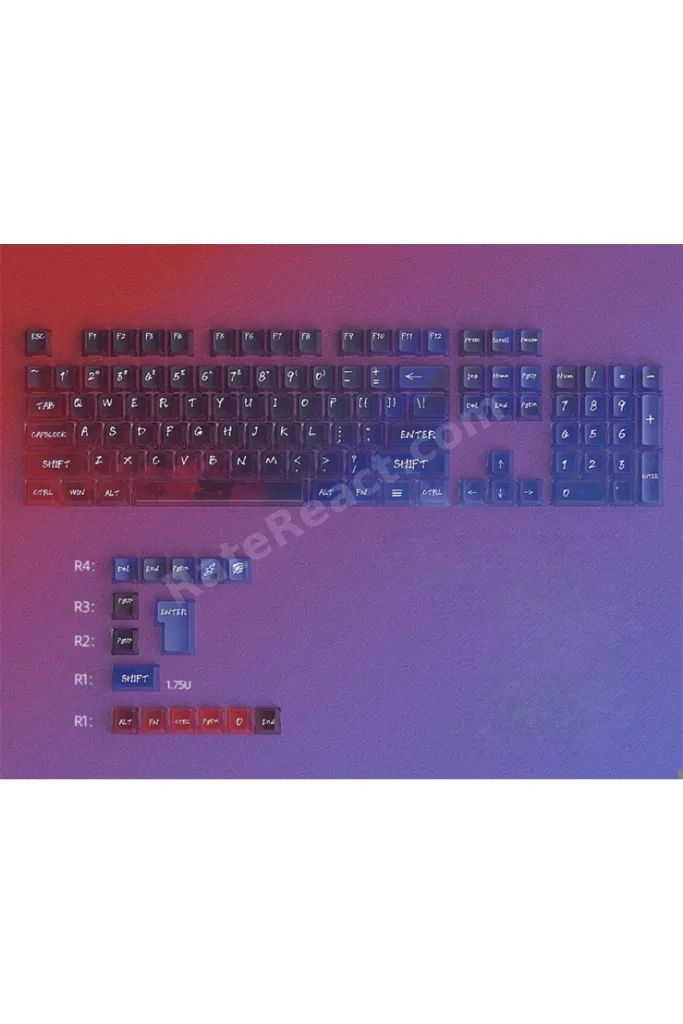 Nebula bulutu Keycaps Renkli Sisli Mekanik RGB Klavye Tuş Takımı