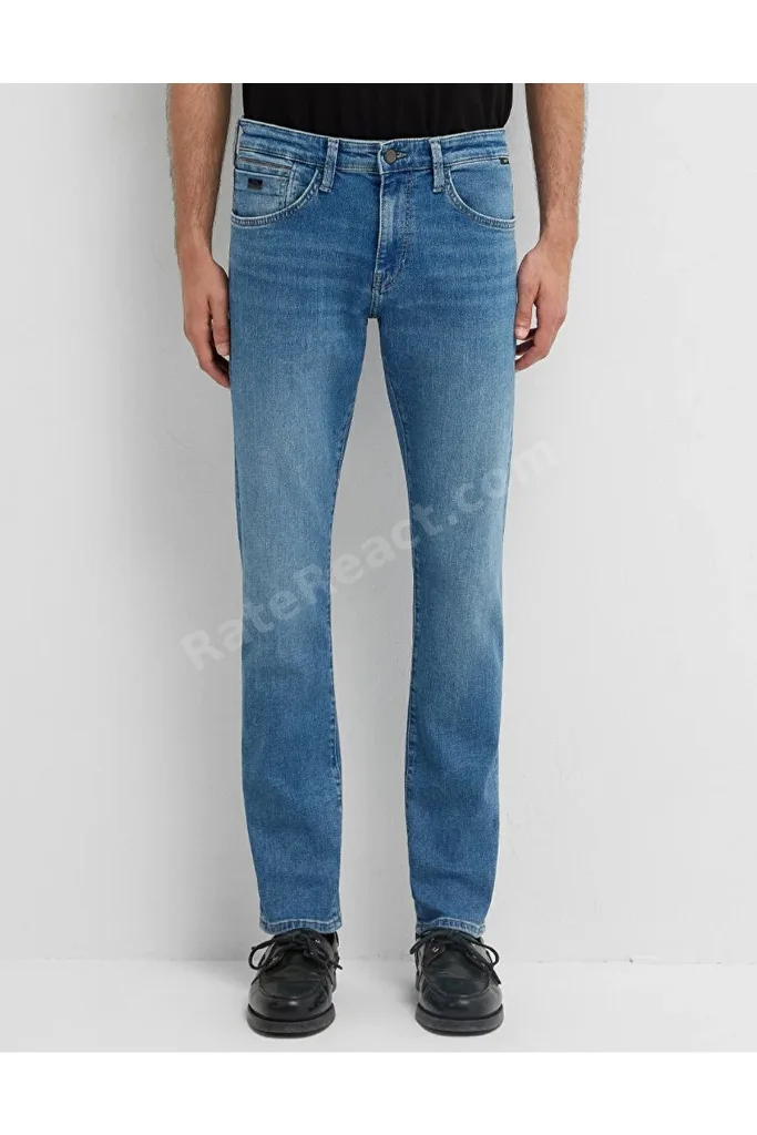 M00422A4050 Jake Black Indigo Mavisi Jean Pantolon Erkek Kot Pantolon LACİVERT