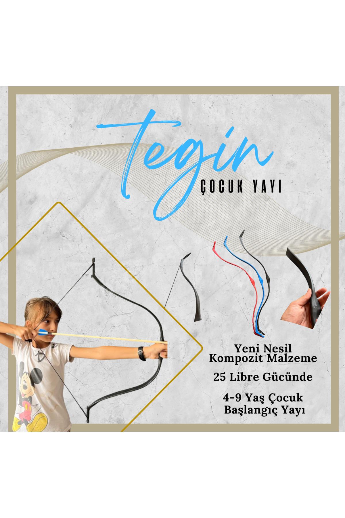 Geleneksel Okçuluk Başlangıç Genç Ok Yay Seti Siyah (4 Ok+ Zihgir+ Tirkeş +hedef)