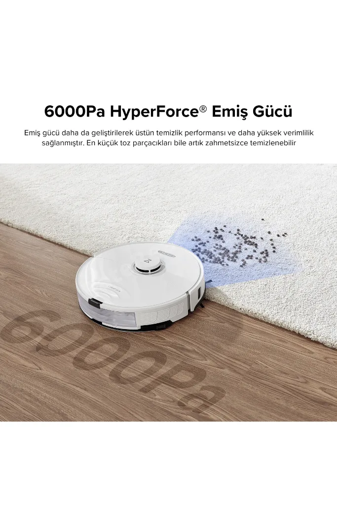 S8 Sonic Mopping Akıllı Robot Süpürge S8 Beyaz