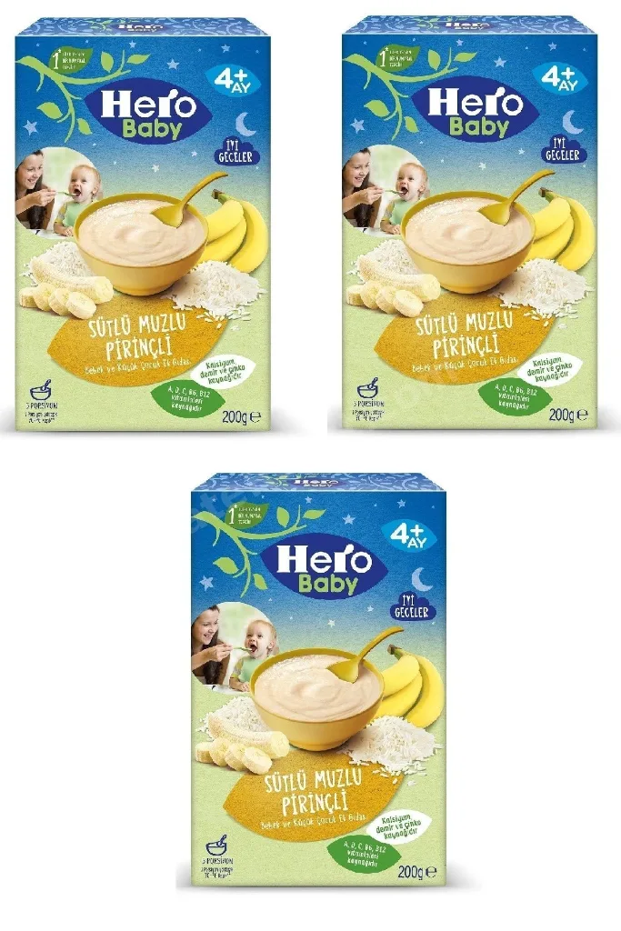 Gece Sütlü Muzlu Pirinçli 200 G X 3 Adet