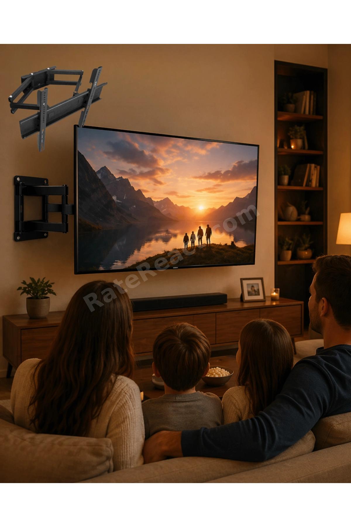 Mey İthalat® 32 55 İnç Ayarlanabilir TV Askı Aparatı Güçlü Duvar Tipi Askı