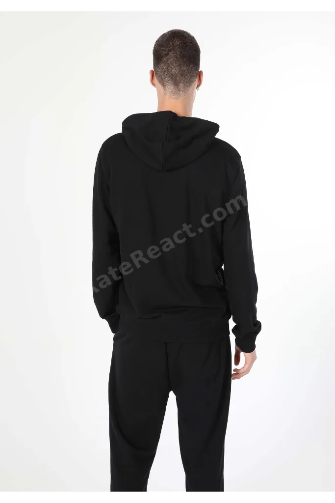 Regular Fit Erkek Siyah Sweatshirt