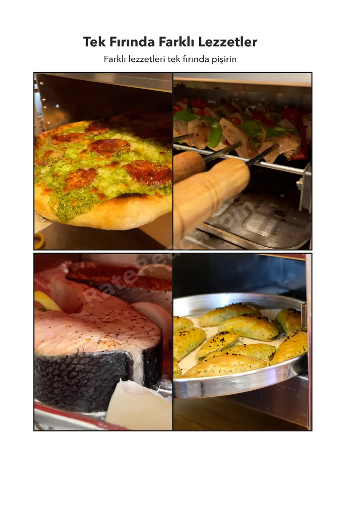Hamarat Plus PRO Elektrikli Çift Rezistanslı Taş Fırın Bazlama, Pizza, Pide ve Lahmacun Fırını