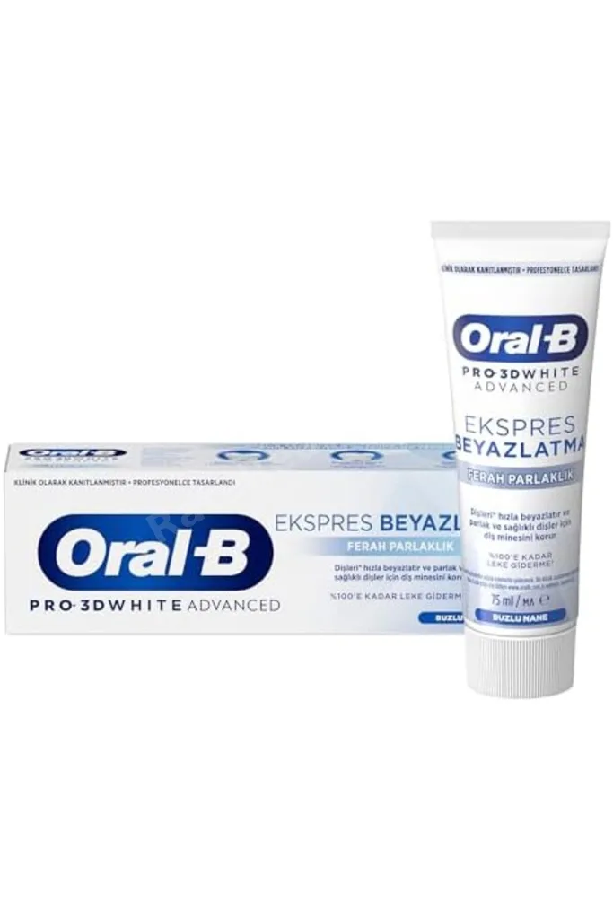 TTKTEKNOLOJİ Oral-B Pro 3D Advanced Ekspres Beyazlatma Ferah Parlaklık Diş Macunu 75 ml TTKTEKNOLOJİ
