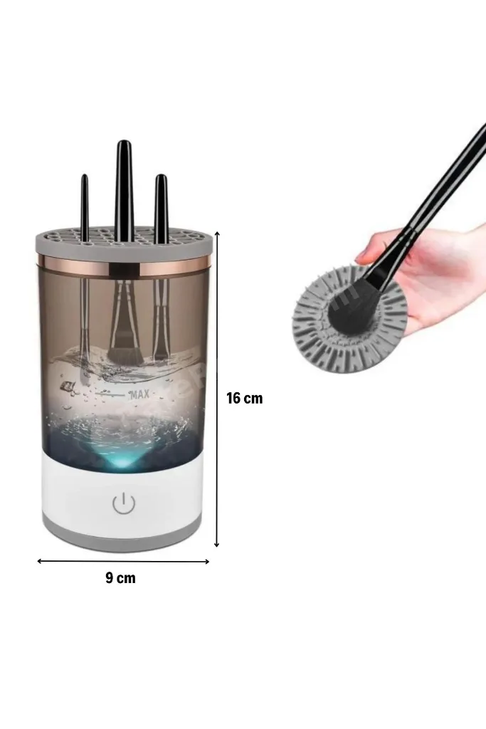 ® USB Şarjlı Makyaj Fırçası Temizleyici Aparat Hızlı Kurutmalı, Çok Yönlü Fırça Temizl
