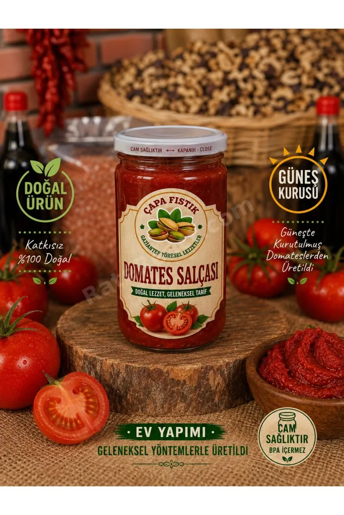 Domates Salçası - Ev Yapımı Gaziantep Salçası (Net 700 gr)