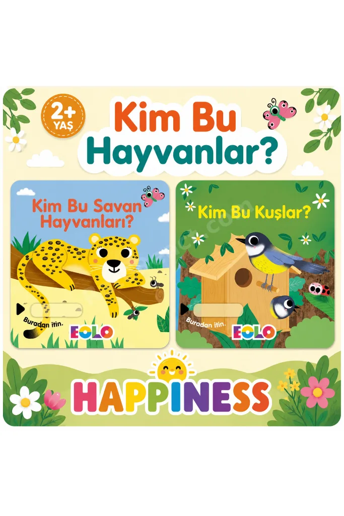 Kim Bu Savan Hayvanları & Kim Bu Kuşlar? 2’li Kitap Seti 2+ Yaş
