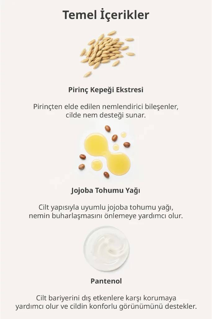 Pirinç Özlü, Nemlendirici Hafif Yapılı Pirinç Sütü Özlü Vücut Losyonu Rice Milk Body Lotion