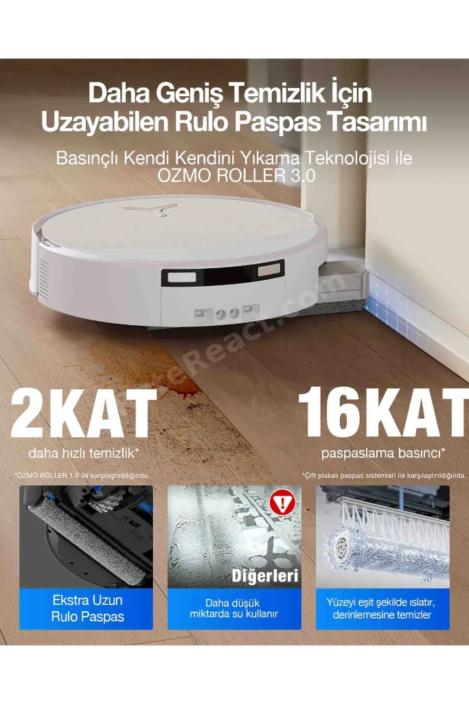 Deebot T90 Omni Robot Süpürge ve Paspas, 30.000PA Güçlü Emiş, Zerotangle 4.0