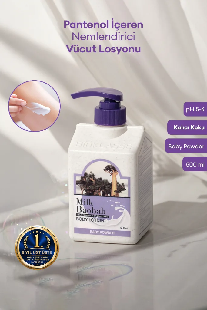 Pantenol İçeren Nemlendirici Vücut Losyonu Original Body Lotion (Baby Powder)