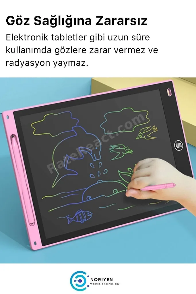 Lcd Ekranlı Kalemli Dijital Çizim Tableti Yazı Tahtası Boyama Resim İçin Akıllı Çocuk Tablet 8,5 Inç