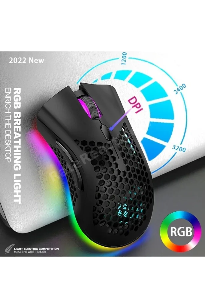 2.4g Kablosuz Wireless Sessiz Şarj Edilebilir Mause. Mini Ergonomik Led Aydınlatmalı .