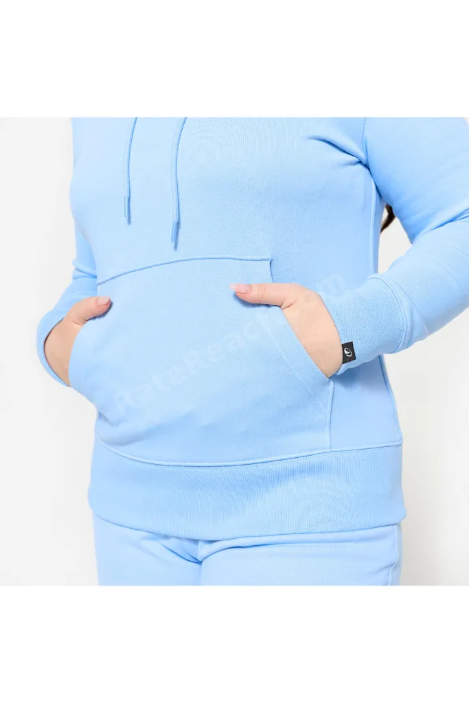 Domyos Pamuklu Kapüşonlu Sweatshirt - Açık Mavi