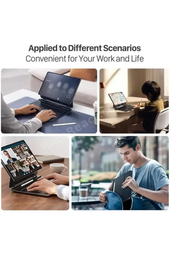 Galaxy S11 Ultra Uyumlu Şarj Göstergeli RGB Işıklı Magic Keyboard Touchpad Türkçe Q klavyeli Kılıf