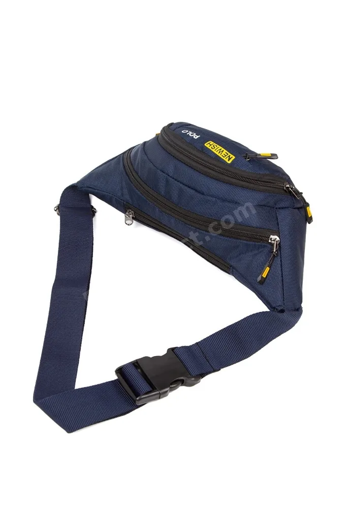 Newish Polo Su Geçirmez Kulaklık Usb Çıkışlı Unisex Lacivert Çapraz Askılı Bel Omuz Ve Spor Çanta