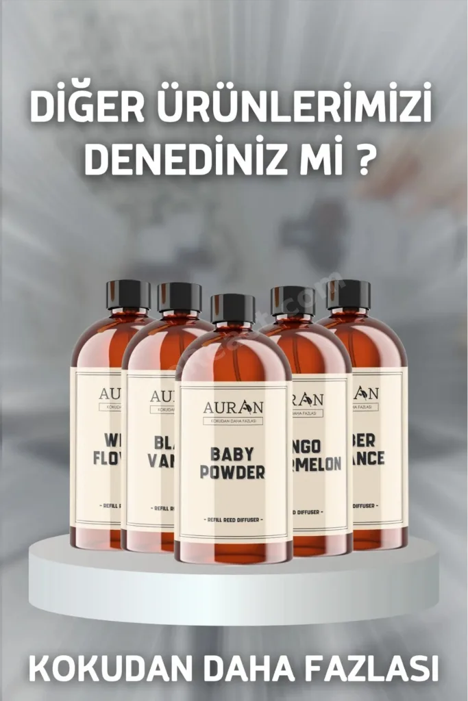Bebek Pudrası Yedek Çubuklu Oda Ve Ortam Kokusu Esansı Yedek Dolum Şişe Baby Powder 250ml