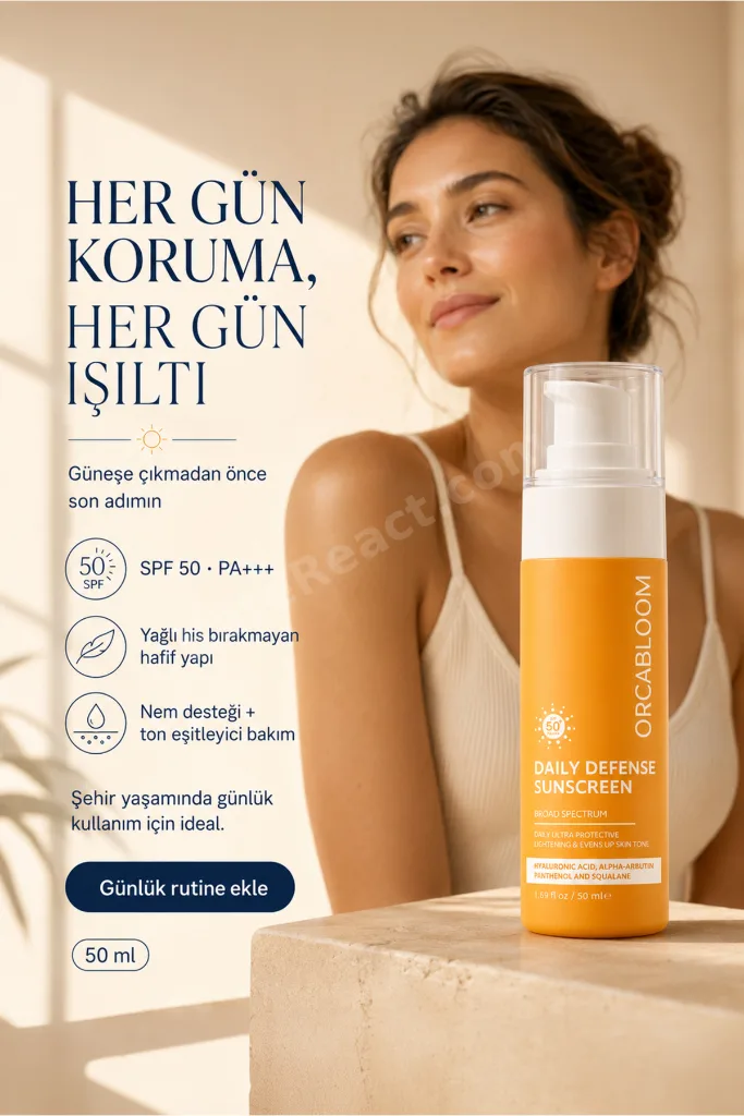 Daily Defense Yüz Güneş Kremi SPF50 Leke Karşıtı, 50 ml
