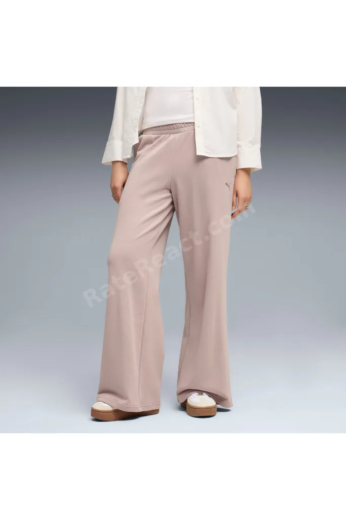 Kadın Pembe Ess Wide Leg Pant Eşofman Altı 691703-89