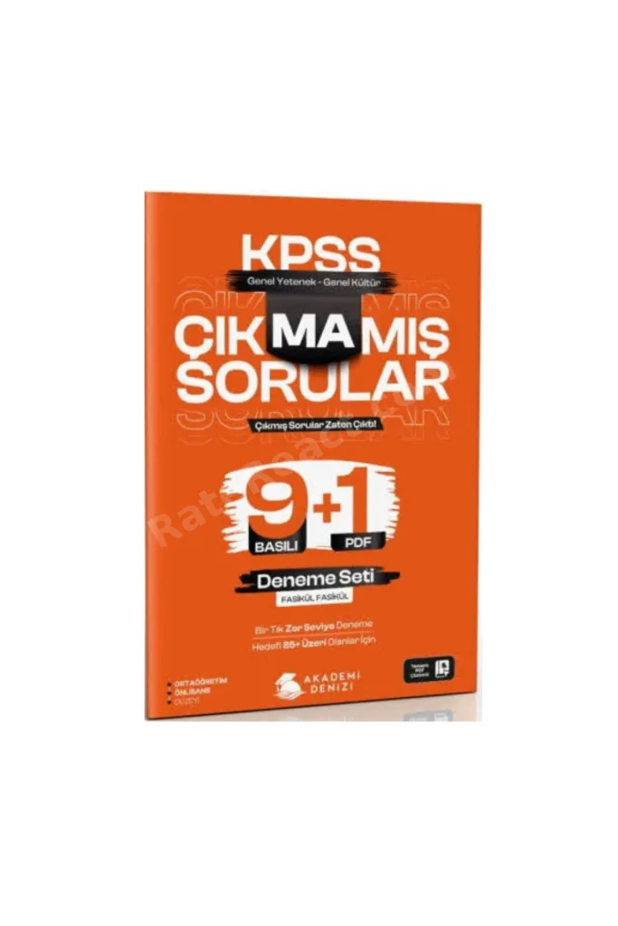 Akademi Denizi KPSS GY GK Çıkmamış Sorular 9+1 Deneme Seti