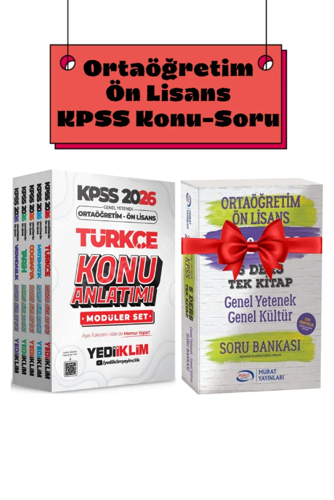 2026 KPSS Ortaöğretim Ön Lisans Tüm Dersler Modüler Konu Anlatımı+ Soru Bankası