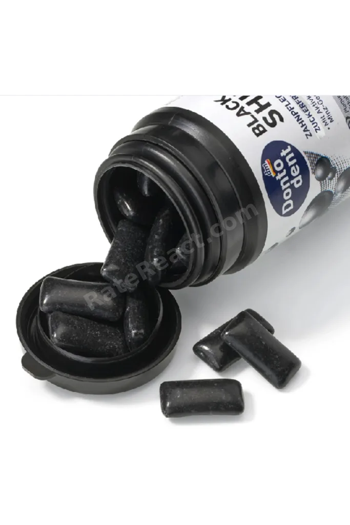 Dontodent Black Shine Aktif Karbonlu Şekersiz Çiğneme Sakızı 50 Adet Nane Aromalı